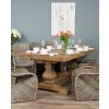 2m Reclaimed Elm Pedestal Dining Table with 8 Stackable Zorro Chairs - 2