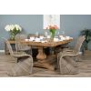 2m Reclaimed Elm Pedestal Dining Table with 8 Stackable Zorro Chairs - 4