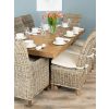 2m Reclaimed Elm Pedestal Dining Table with 6 Latifa Chairs and 2 Latifa Armchairs - 1