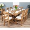 2m Reclaimed Elm Pedestal Dining Table with 8 Elm Crossback Chairs - 0