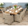 2m Reclaimed Elm Pedestal Dining Table with 8 Donna Armchairs - 0