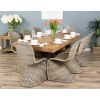2m Reclaimed Elm Pedestal Dining Table with 8 Stackable Zorro Chairs - 0