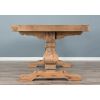 2m Reclaimed Elm Pedestal Dining Table with 2 Backless Benches - 11