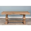 2m Reclaimed Elm Pedestal Dining Table with 2 Backless Benches - 10