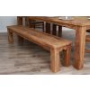 2.4m Reclaimed Teak Taplock Dining Table with 2 Backless Benches & 2 Vikka Armchairs - 7