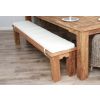 2.4m Reclaimed Teak Taplock Dining Table with 2 Backless Benches & 2 Vikka Armchairs - 8