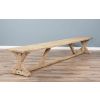 3m Farmhouse Cross Dining Table with 2 Backless Benches - 10
