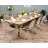 3m Farmhouse Cross Dining Table with 12 Stackable Zorro Chairs - 3