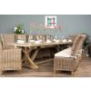 3m Farmhouse Cross Dining Table with 10 Latifa Chairs & 2 Armchairs - 3