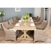 3m Farmhouse Cross Dining Table with 8 Donna Armchairs - 1