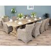 3m Farmhouse Cross Dining Table with 8 Donna Armchairs - 0