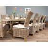 3m Farmhouse Cross Dining Table with 10 Latifa Chairs & 2 Armchairs - 4