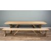 3m Farmhouse Cross Dining Table with 2 Backless Benches - 2