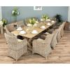 3m Farmhouse Cross Dining Table with 8 Donna Armchairs - 2