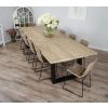 3m Industrial Chic Cubex Dining Table with Black Legs & 10 Urban Fusion Chairs - 1