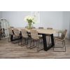 3m Industrial Chic Cubex Dining Table with Black Legs & 10 Urban Fusion Chairs - 0