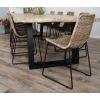 3m Industrial Chic Cubex Dining Table with Black Legs & 10 Urban Fusion Chairs - 5