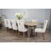 3m Industrial Chic Cubex Dining Table with Stainless Steel Legs & 10 Windsor Ring Back Chairs - 0