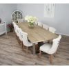 3m Industrial Chic Cubex Dining Table with Stainless Steel Legs & 10 Windsor Ring Back Chairs - 3