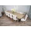 3m Industrial Chic Cubex Dining Table with Stainless Steel Legs & 10 Windsor Ring Back Chairs - 4
