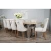 3m Industrial Chic Cubex Dining Table with Stainless Steel Legs & 10 Windsor Ring Back Chairs - 5