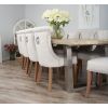 3m Industrial Chic Cubex Dining Table with Stainless Steel Legs & 10 Windsor Ring Back Chairs - 6