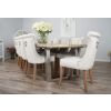 3m Industrial Chic Cubex Dining Table with Stainless Steel Legs & 10 Windsor Ring Back Chairs - 7