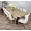 3m Industrial Chic Cubex Dining Table with Stainless Steel Legs & 10 Windsor Ring Back Chairs - 8