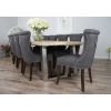 3m Industrial Chic Cubex Dining Table with Stainless Steel Legs & 10 Windsor Ring Back Chairs  - 4