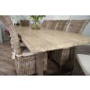 3m Industrial Chic Cubex Dining Table with Stainless Steel Legs & 10 Latifa Chairs - 10