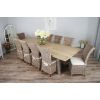3m Industrial Chic Cubex Dining Table with Stainless Steel Legs & 10 Latifa Chairs - 0