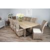 3m Industrial Chic Cubex Dining Table with Stainless Steel Legs & 10 Latifa Chairs - 1