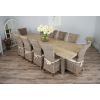 3m Industrial Chic Cubex Dining Table with Stainless Steel Legs & 10 Latifa Chairs - 7