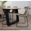 2.4m Industrial Chic Cubex Dining Table with Black Legs & 6 Urban Fusion Chairs   - 1