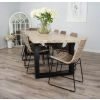 2.4m Industrial Chic Cubex Dining Table with Black Legs & 6 Urban Fusion Chairs   - 2