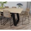 2.4m Industrial Chic Cubex Dining Table with Black Legs & 6 Urban Fusion Chairs   - 3