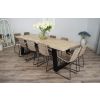 2.4m Industrial Chic Cubex Dining Table with Black Legs & 6 Urban Fusion Chairs   - 5