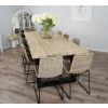 2.4m Industrial Chic Cubex Dining Table with Black Legs & 6 Urban Fusion Chairs   - 6