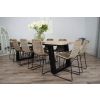 2.4m Industrial Chic Cubex Dining Table with Black Legs & 6 Urban Fusion Chairs   - 7