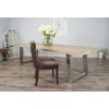 3m Industrial Chic Cubex Dining Table with Stainless Steel Legs & 10 Windsor Ring Back Chairs  - 18