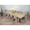 3m Industrial Chic Cubex Dining Table with Stainless Steel Legs & 10 Stackable Zorro Chairs - 2