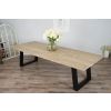 3m Industrial Chic Cubex Dining Table - Black Legs - 5