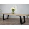 3m Industrial Chic Cubex Dining Table - Black Legs - 1