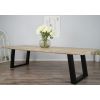 3m Industrial Chic Cubex Dining Table with Stainless Steel Legs & 10 Latifa Chairs - 18