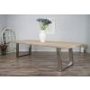 3m Industrial Chic Cubex Dining Table with Stainless Steel Legs & 8 Scandi Armchairs - 7