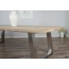 3m Industrial Chic Cubex Dining Table with Stainless Steel Legs & 10 Latifa Chairs - 13