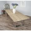 3m Industrial Chic Cubex Dining Table - Stainless Steel Legs - 4