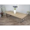 3m Industrial Chic Cubex Dining Table - Stainless Steel Legs - 5