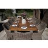3m Reclaimed Teak Outdoor Open Slatted Cross Leg Table with 10 Donna Armchairs  - 3