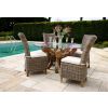 1.5m Reclaimed Teak Root Garden Dining Table with 4 Latifa Dining Chairs - 1